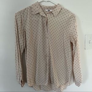 UNIQLO Polka Dot Button Down Shirt